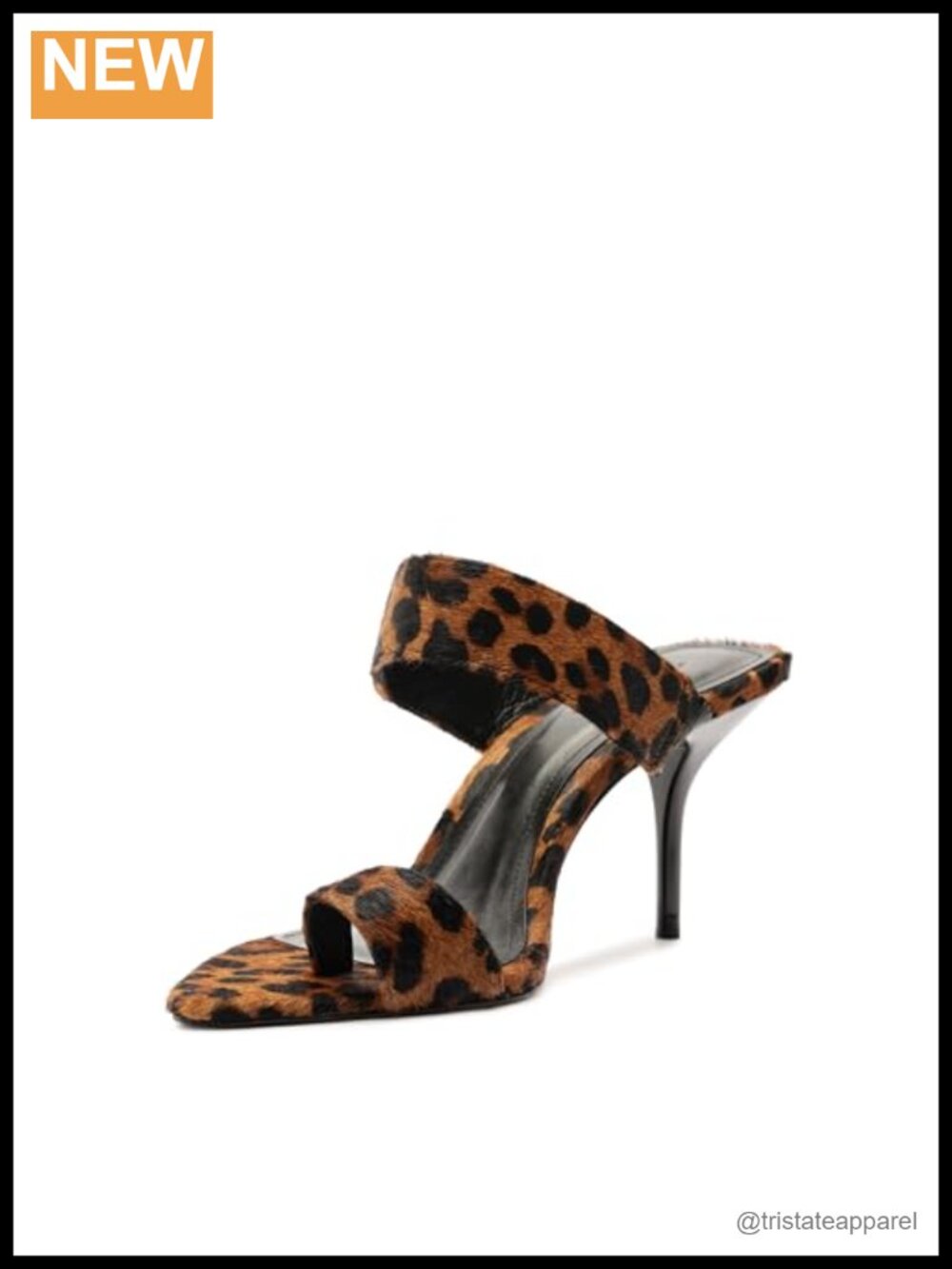 Leopard Calf Hair Heeled Sandals